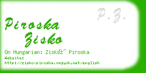 piroska zisko business card